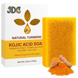 3 Bars Natural Turmeric & Kojic Acid Soap | Brightening | Vitamin C + E Vegan